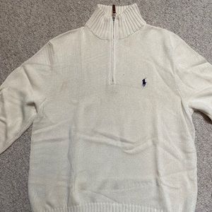 Ralph Lauren Cream Quarter Zip Sweater